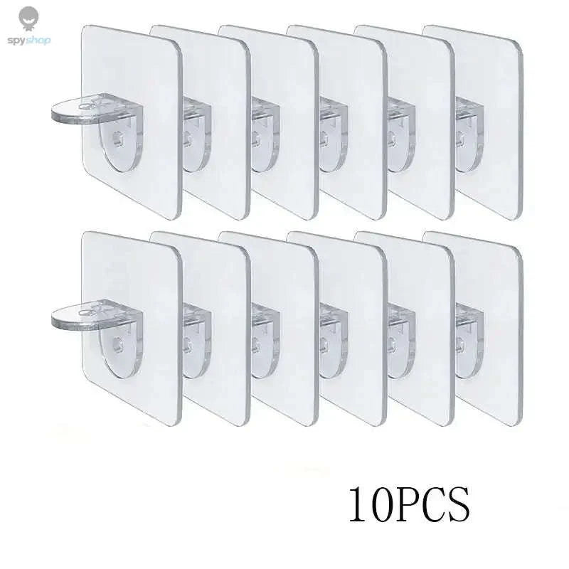Non‑Marking Divider Holder – Transparent Shelf Organizer for Cabinets and Racks-4PCs