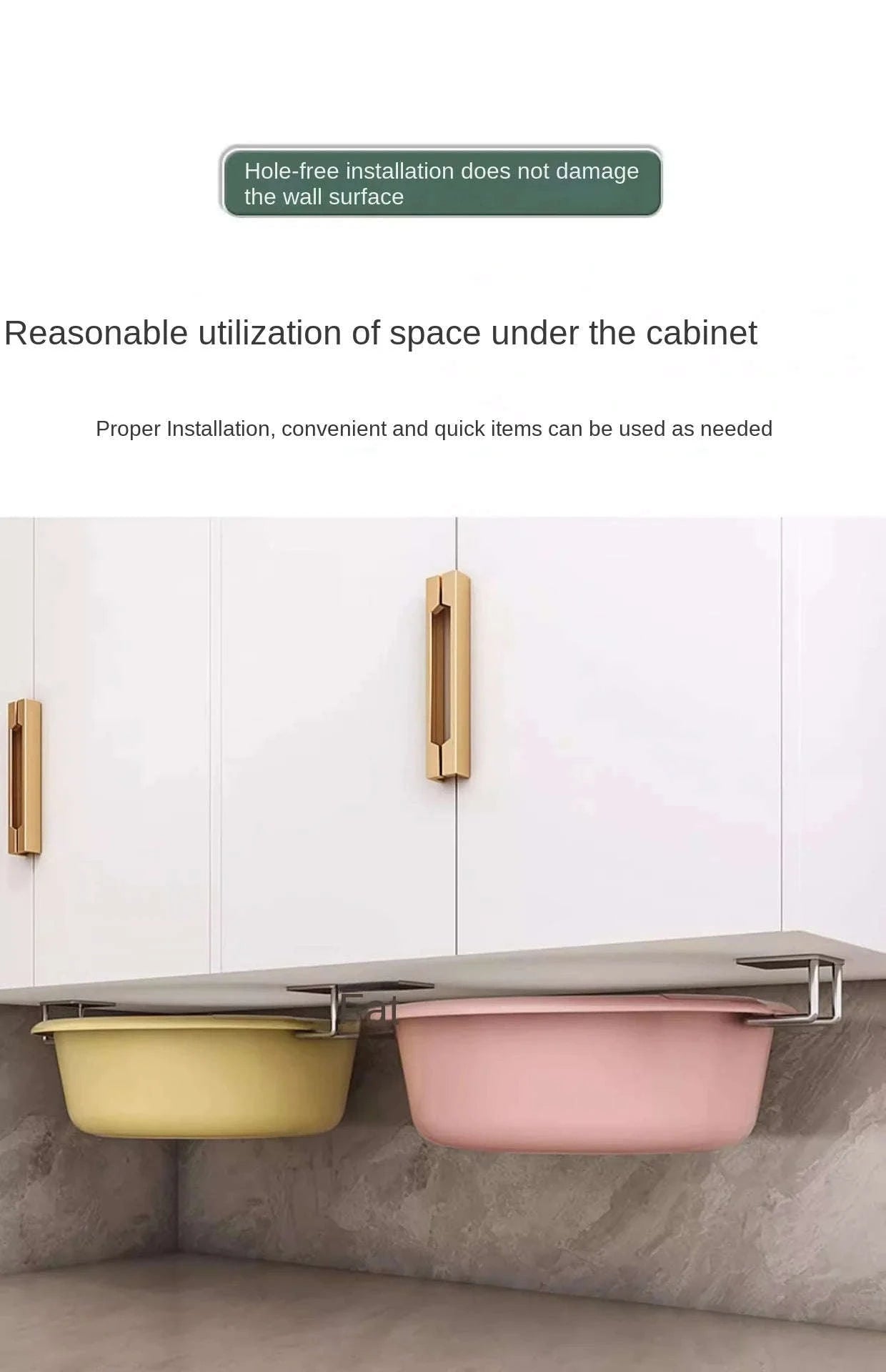 Non-Perforated Stainless Steel Kitchen Rack-Silvery 2pcs