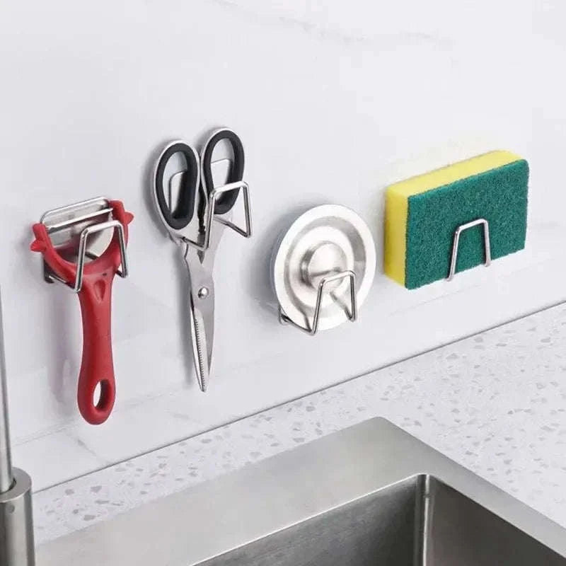 Non-Perforated Stainless Steel Kitchen Rack-Silvery 2pcs