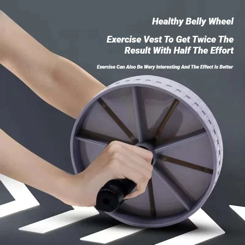 Non-Slip Abdominal Wheel Roller for Core Strength Training-Grey