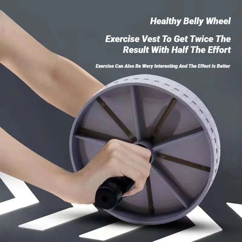 Non-Slip Abdominal Wheel Roller for Core Strength Training-Grey