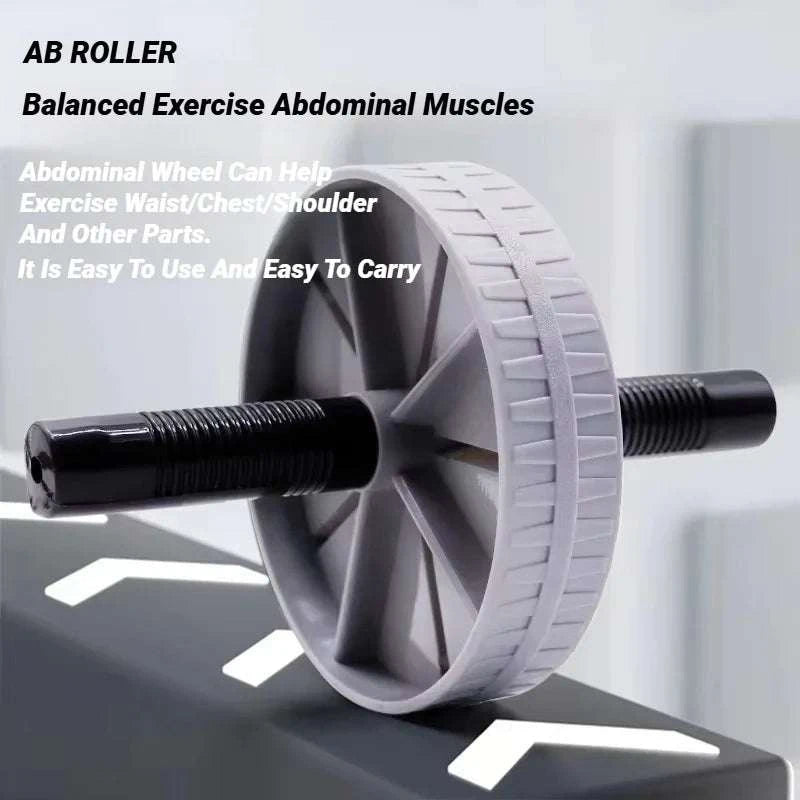 Non-Slip Abdominal Wheel Roller for Core Strength Training-Grey