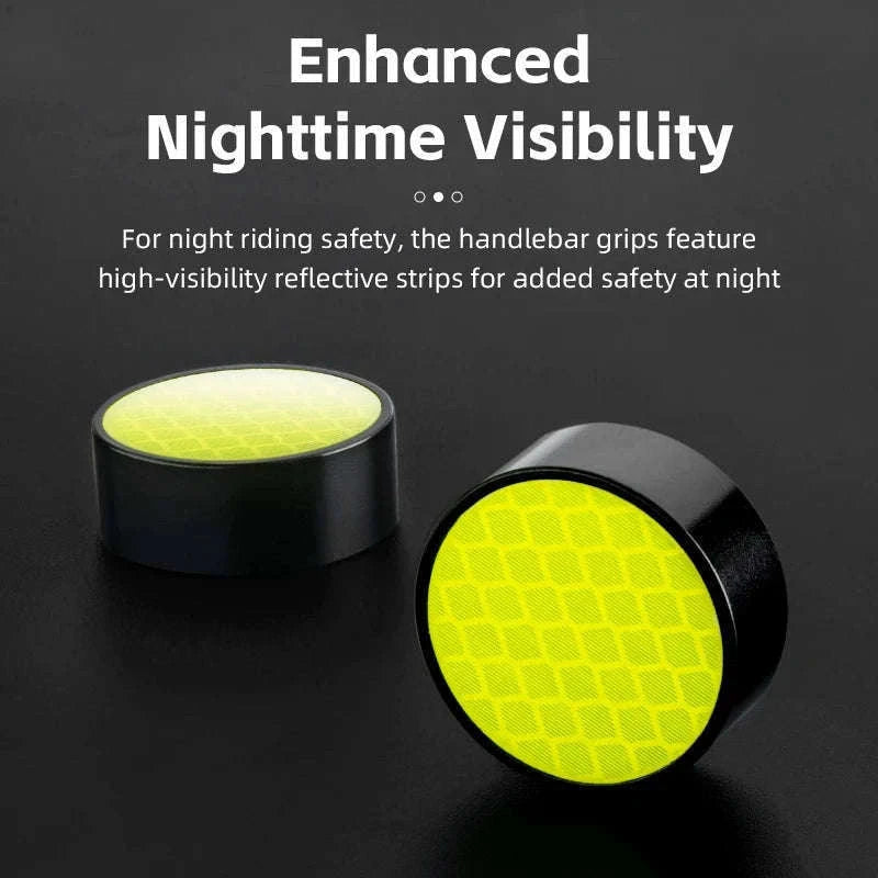 Non-Slip Bike Handlebar Grips with Locking Rings and Reflective Strips-2023-14A2
