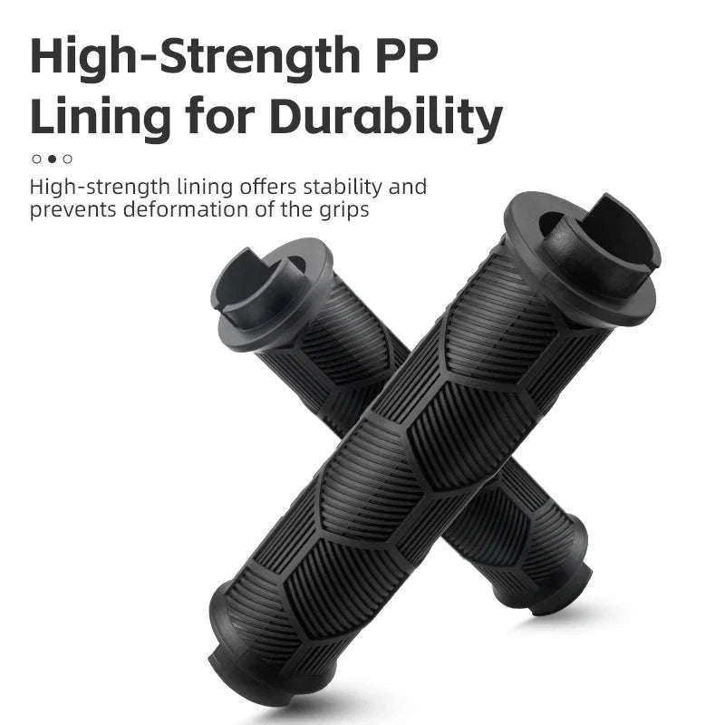 Non-Slip Bike Handlebar Grips with Locking Rings and Reflective Strips-2023-14A2