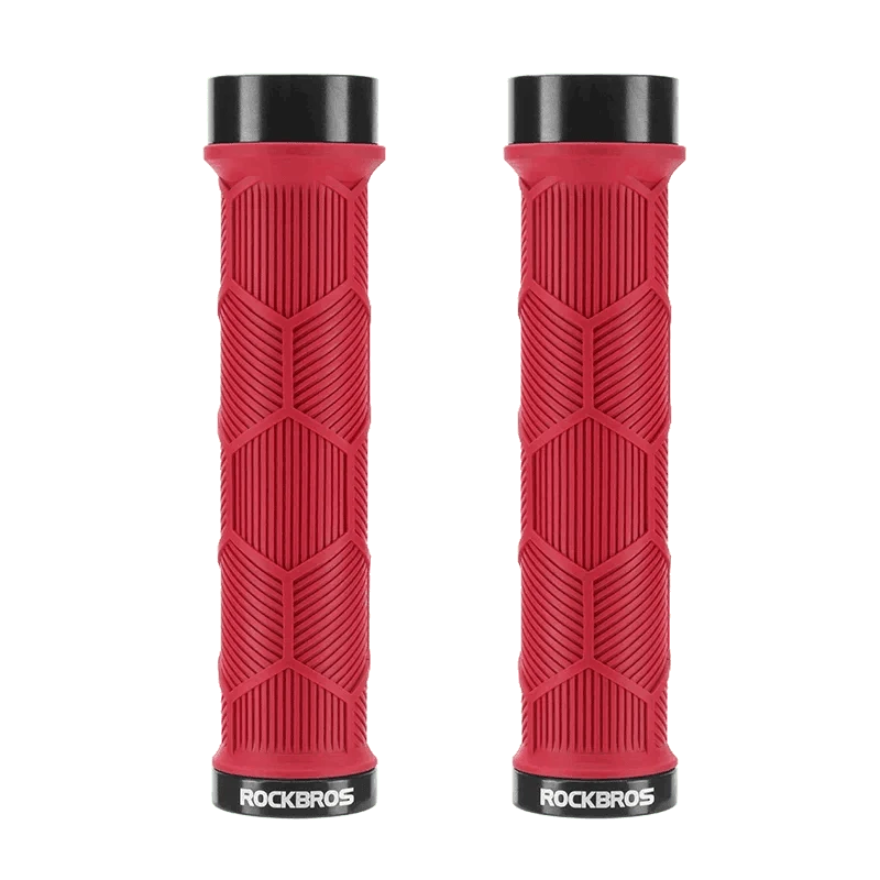 Non-Slip Bike Handlebar Grips with Locking Rings and Reflective Strips-2023-14A2