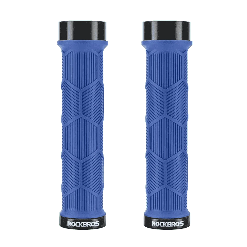 Non-Slip Bike Handlebar Grips with Locking Rings and Reflective Strips-2023-14A2