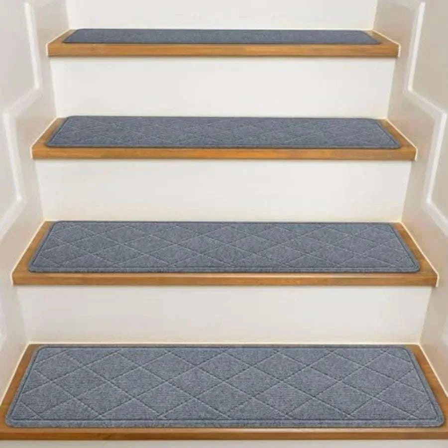 Non Slip Carpet Stair Treads 5 Pack for Safer Wooden Steps-United States / 8x30
