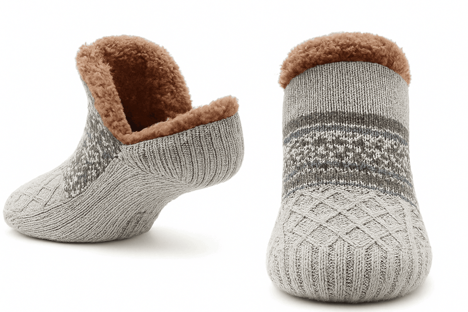 Non-Slip Floor Socks for Warm, Cozy Comfort at Home-Grey / 43-45(28cm)