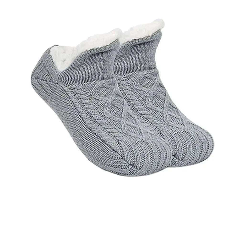 Non-Slip Floor Socks for Warm, Cozy Comfort at Home-Grey / 43-45(28cm)