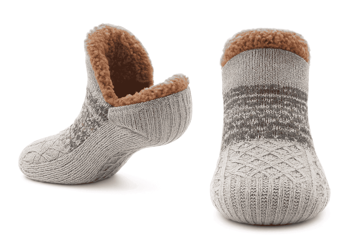 Non-Slip Floor Socks for Warm, Cozy Comfort at Home-Grey / 43-45(28cm)