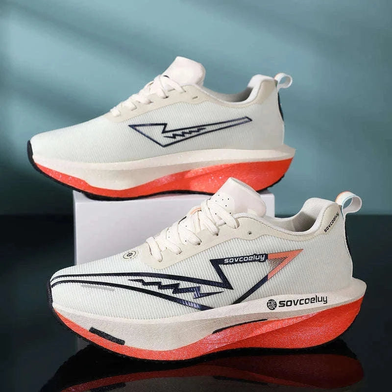 Non-Slip Shock-Absorbing Carbon Plate Sports Casual Shoes-BLUE WHITE / 39