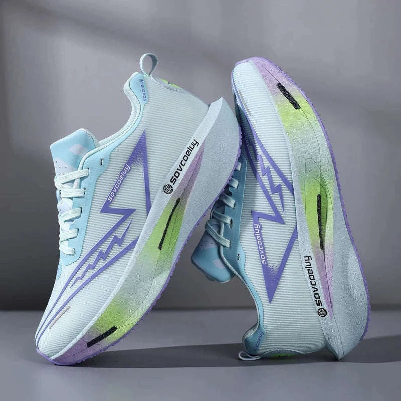 Non-Slip Shock-Absorbing Carbon Plate Sports Casual Shoes-BLUE WHITE / 39