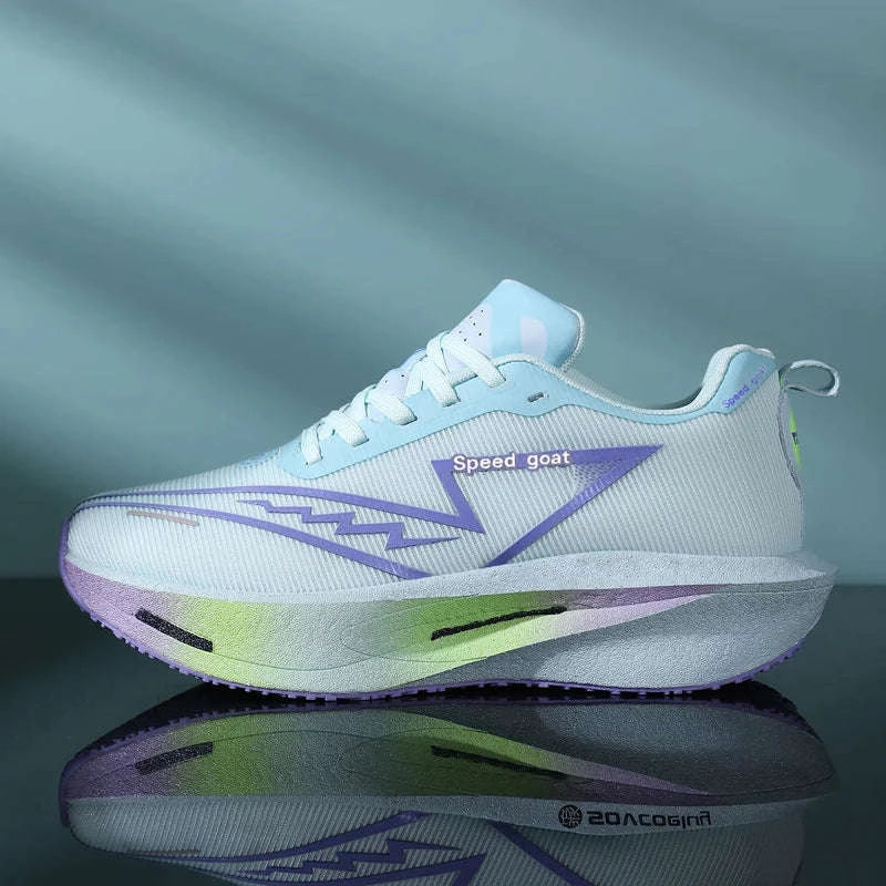 Non-Slip Shock-Absorbing Carbon Plate Sports Casual Shoes-BLUE WHITE / 39