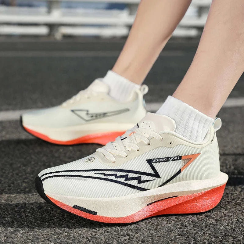 Non-Slip Shock-Absorbing Carbon Plate Sports Casual Shoes-BLUE WHITE / 39