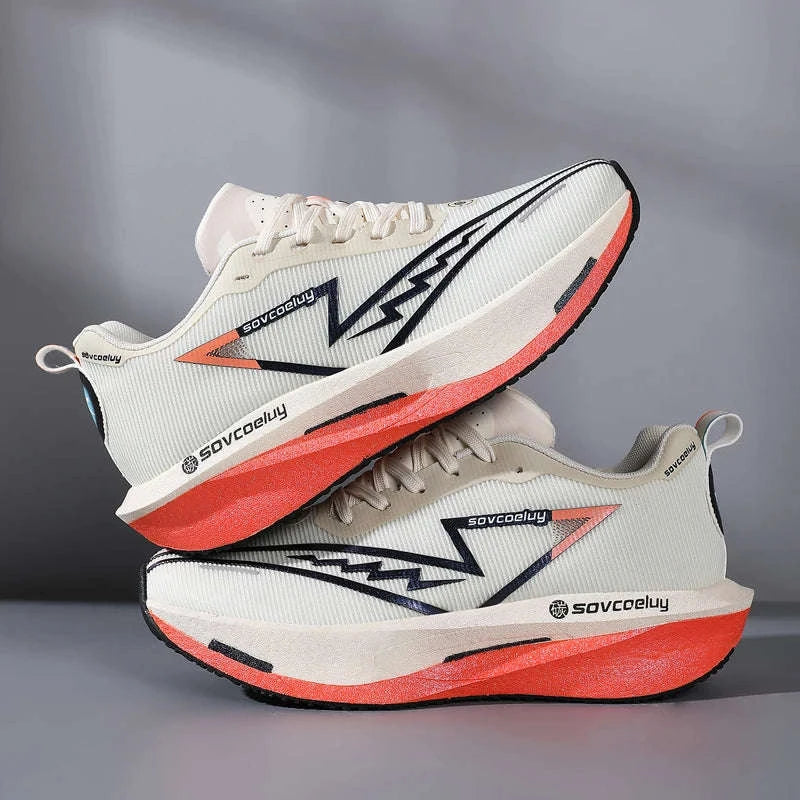 Non-Slip Shock-Absorbing Carbon Plate Sports Casual Shoes-BLUE WHITE / 39