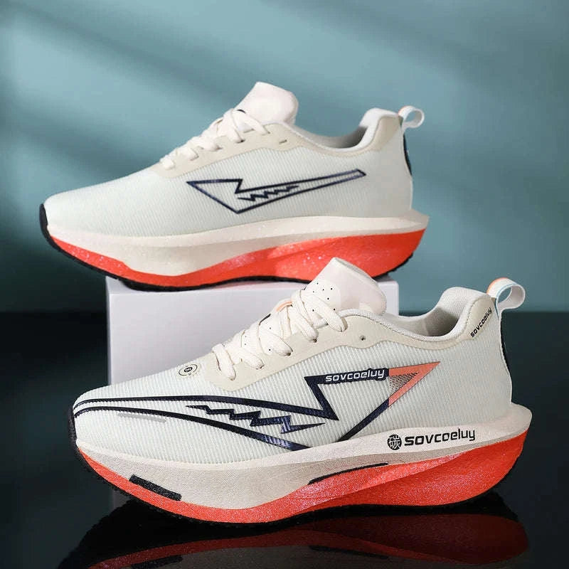 Non-Slip Shock-Absorbing Carbon Plate Sports Casual Shoes-BLUE WHITE / 39