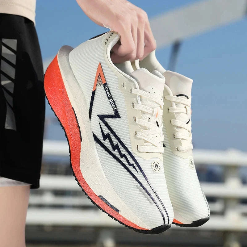 Non-Slip Shock-Absorbing Carbon Plate Sports Casual Shoes-BLUE WHITE / 39