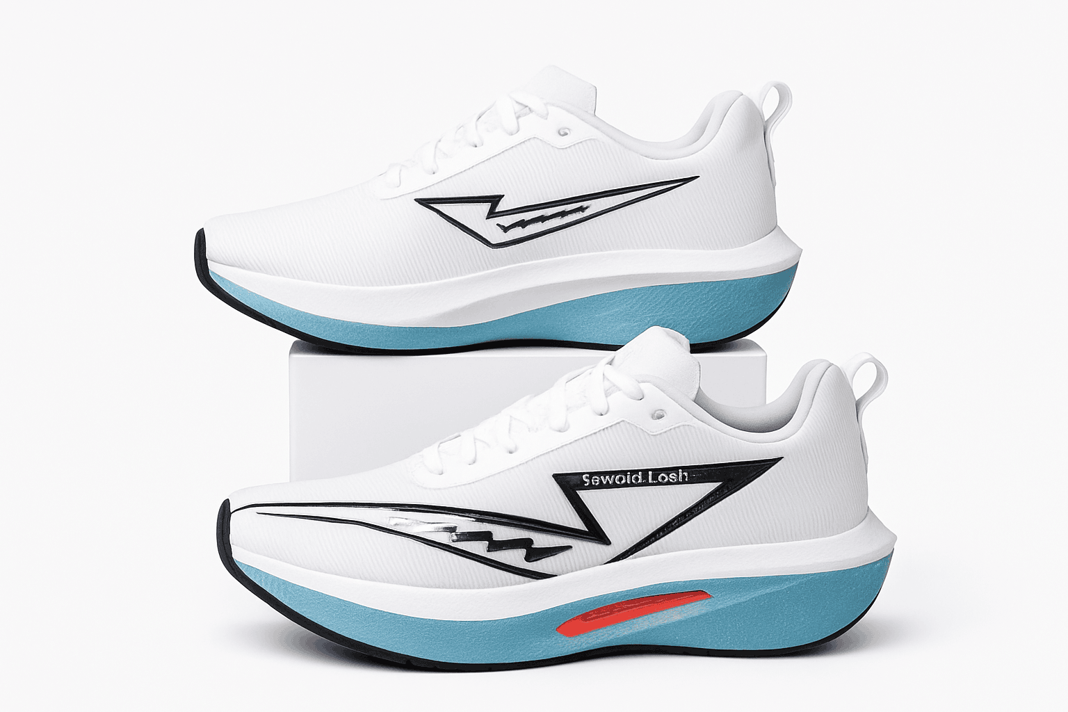 Non-Slip Shock-Absorbing Carbon Plate Sports Casual Shoes-BLUE WHITE / 39