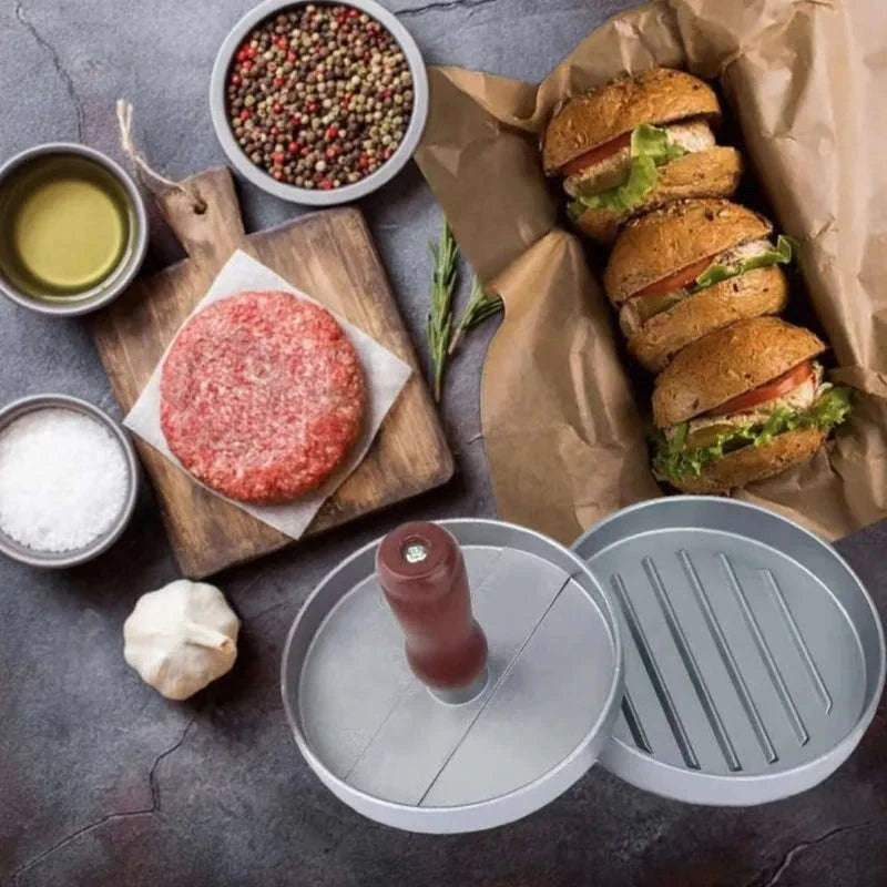 Non-Stick Aluminum Burger Press with Handle for Perfect Patties-100PCS