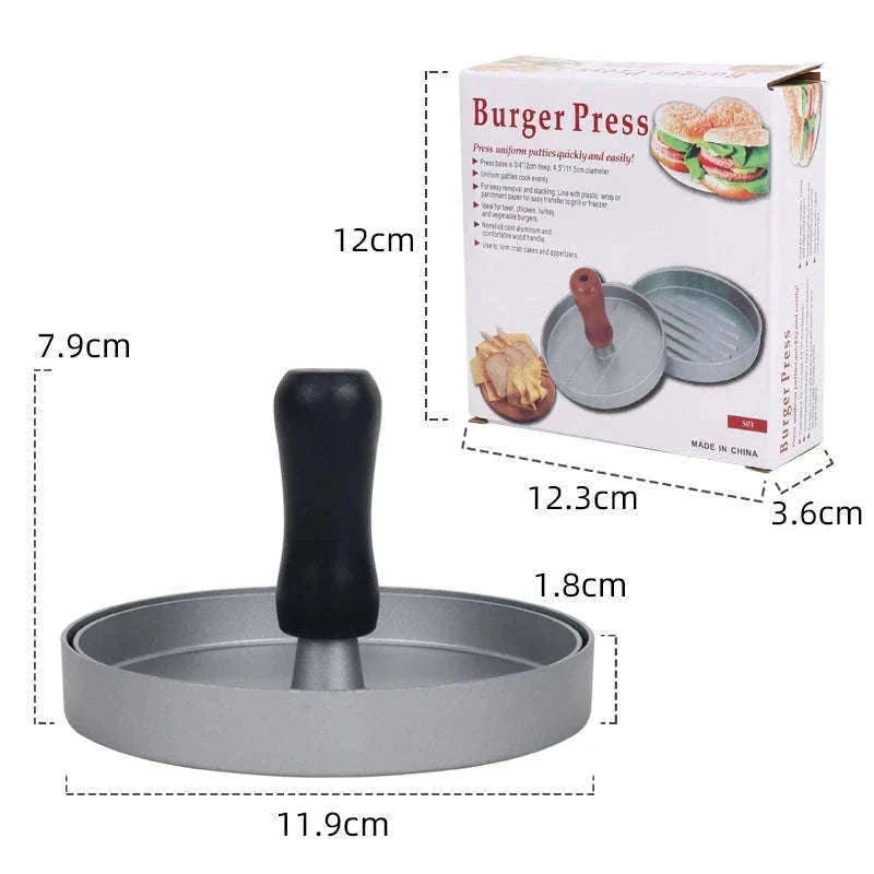 Non-Stick Aluminum Burger Press with Handle for Perfect Patties-100PCS
