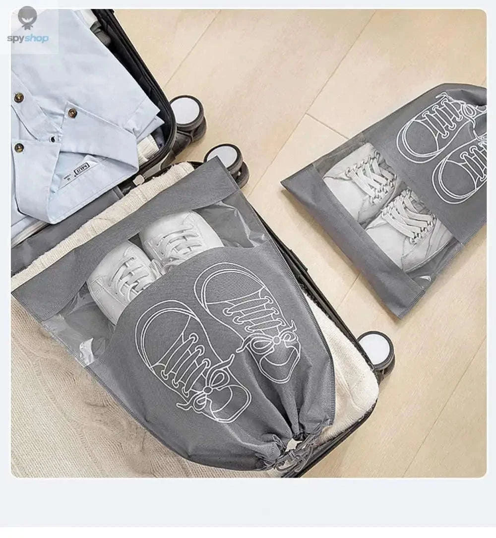 Non-Woven Shoe Storage Bag Organizer – Travel-Friendly, Dustproof Shoe Protection-5pcs