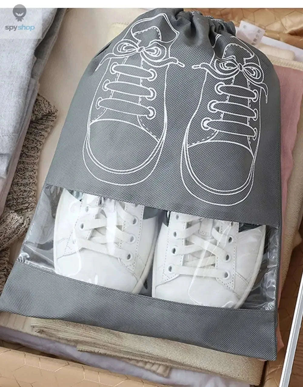 Non-Woven Shoe Storage Bag Organizer – Travel-Friendly, Dustproof Shoe Protection-5pcs