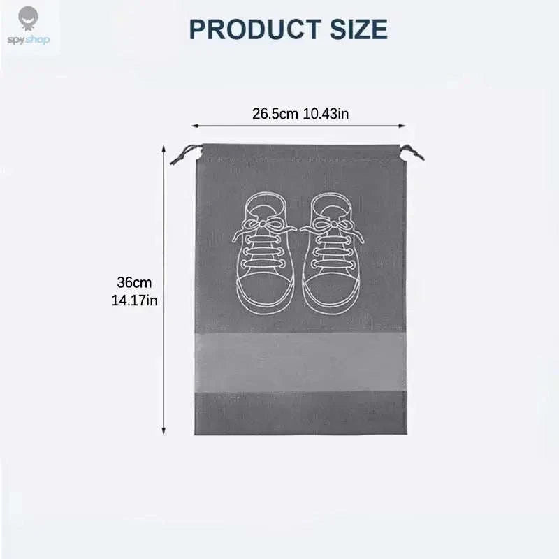 Non-Woven Shoe Storage Bag Organizer – Travel-Friendly, Dustproof Shoe Protection-5pcs