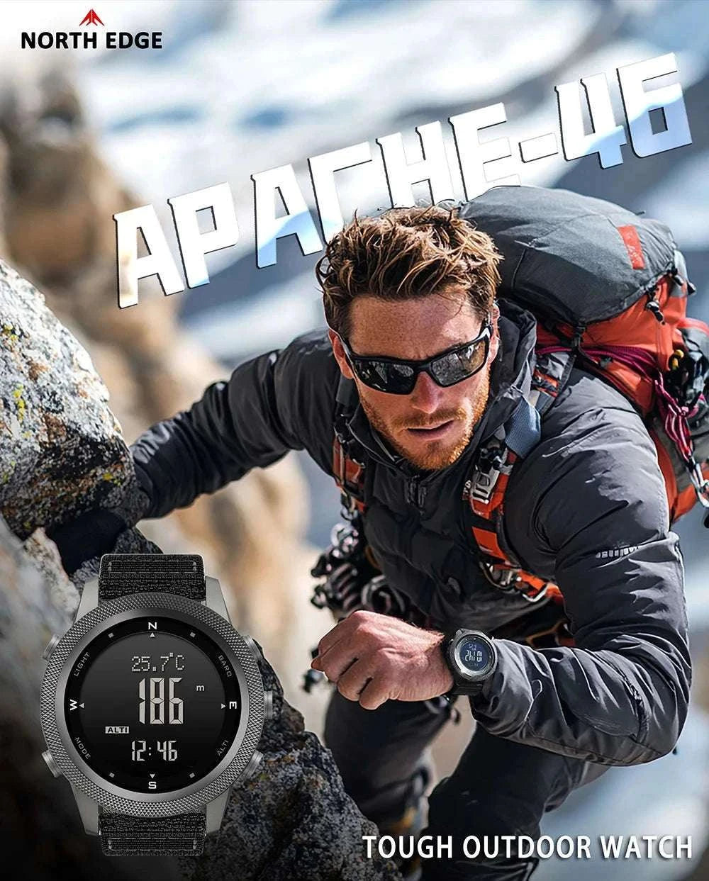 North Edge Apache-46 Outdoor Digital Sports Watch-