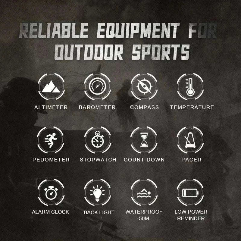 North Edge Apache-46 Outdoor Digital Sports Watch-Default Title