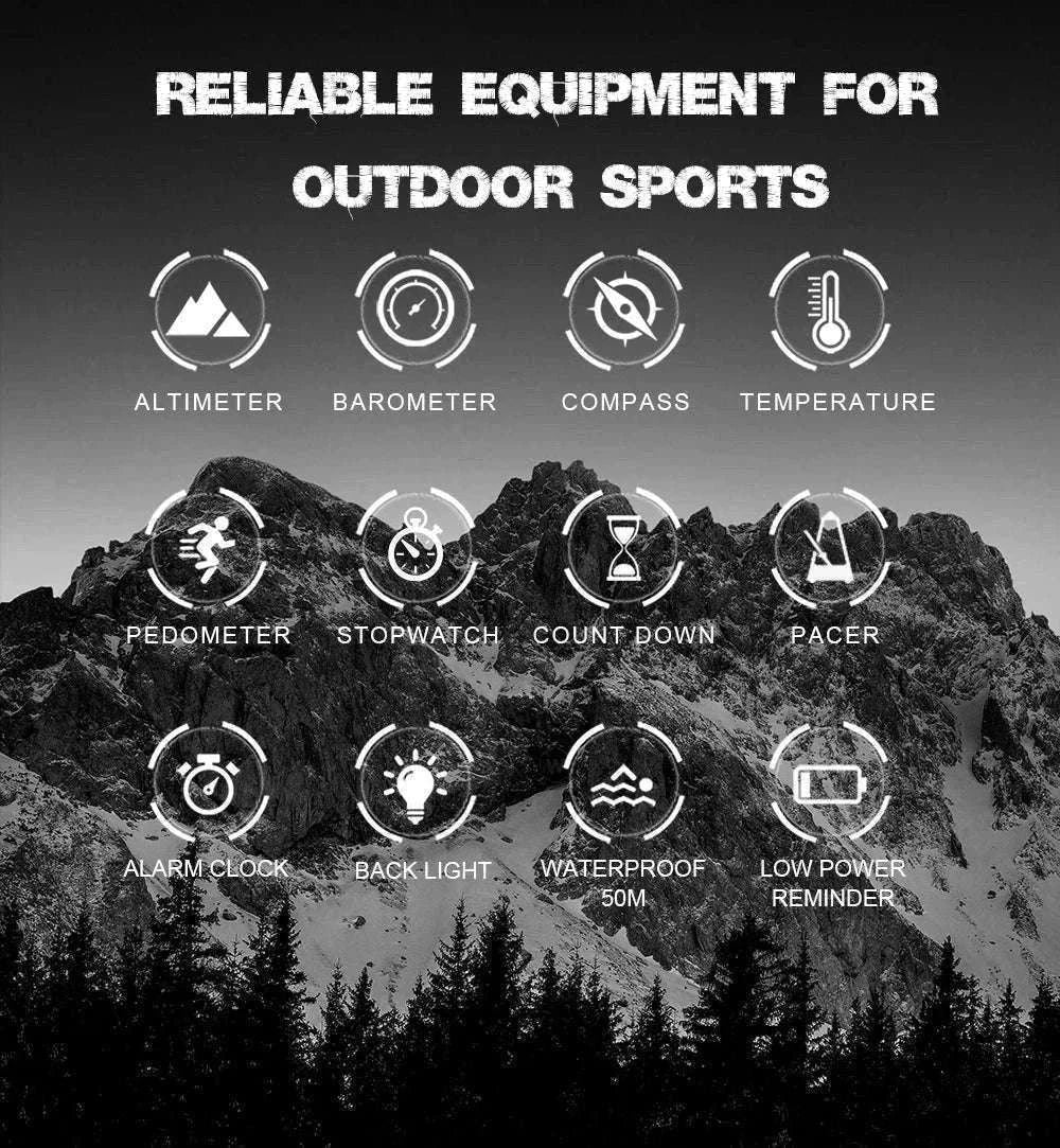 North Edge Apache-46 Outdoor Digital Sports Watch-Default Title