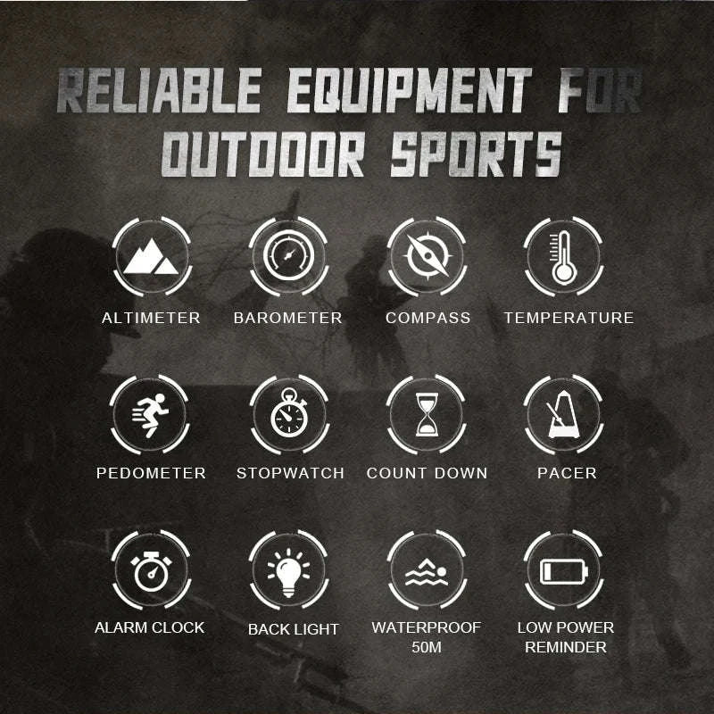 North Edge Apache-46 Outdoor Digital Sports Watch-Default Title