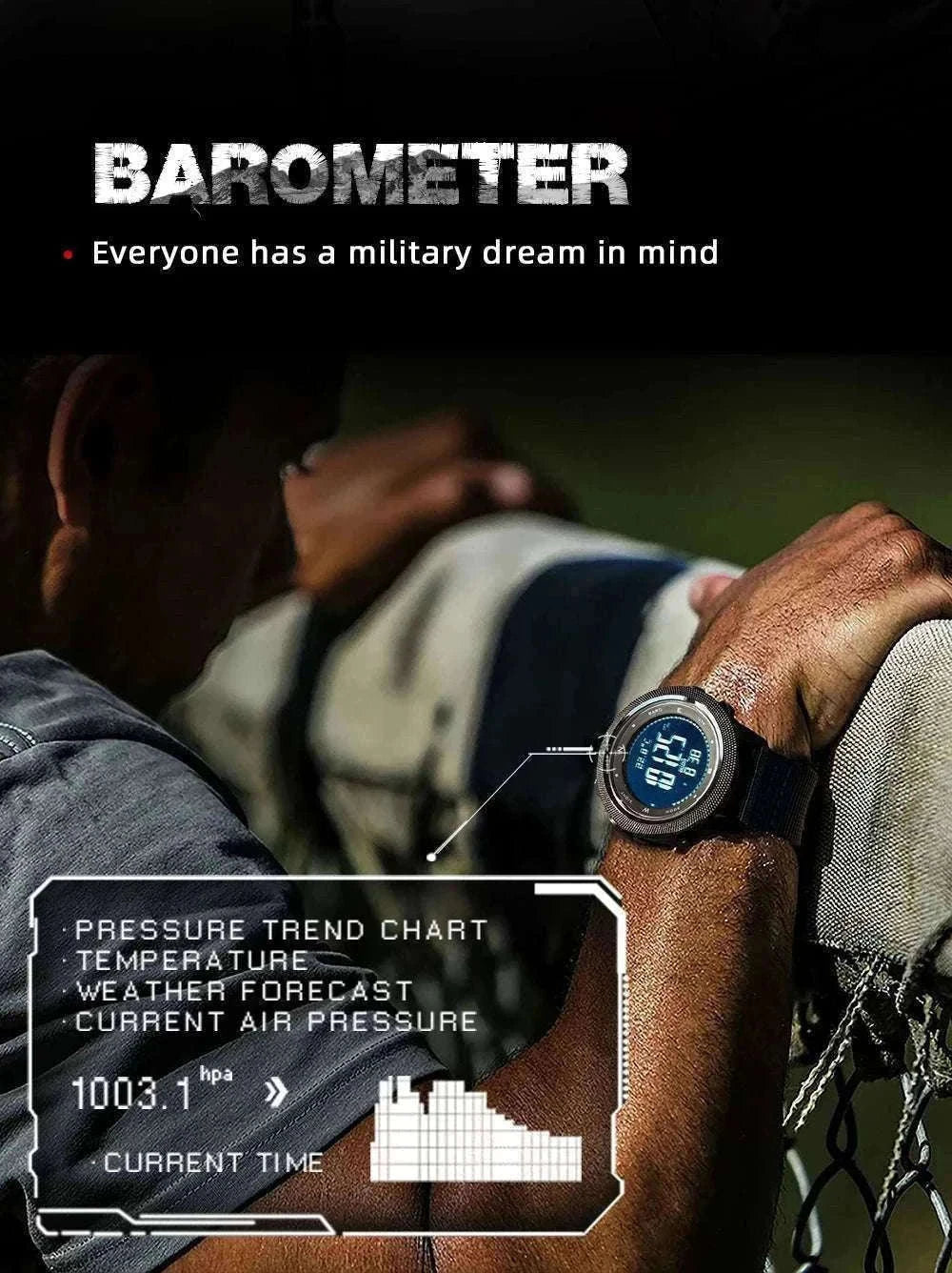 North Edge Apache-46 Outdoor Digital Sports Watch-Default Title