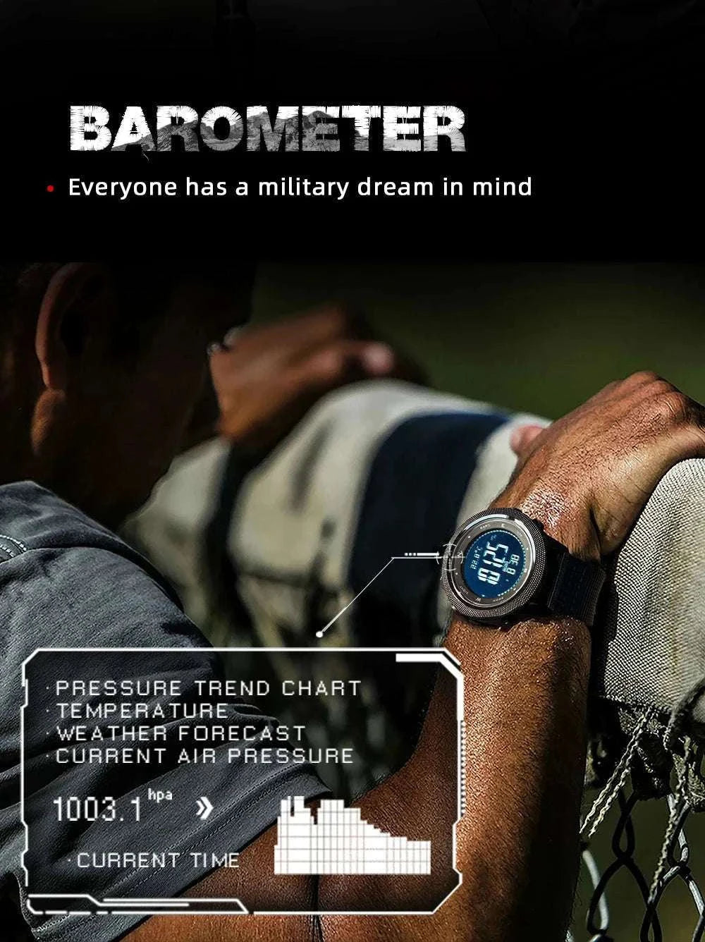 North Edge Apache-46 Outdoor Digital Sports Watch-Default Title