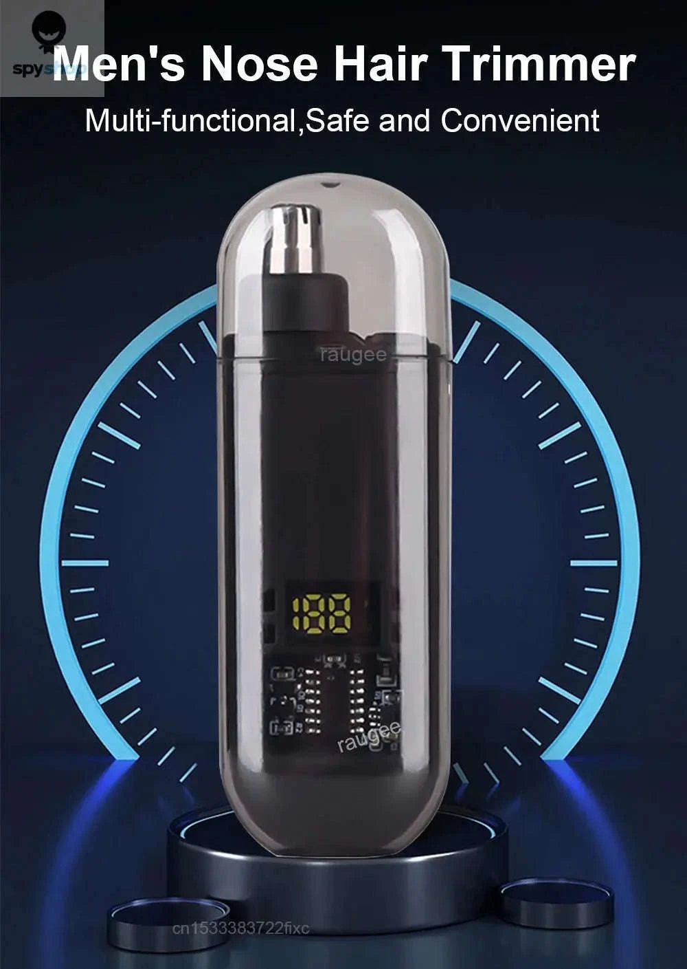 Nose Hair Trimmer Portable Rechargeable Groomer-Orange / CHINA