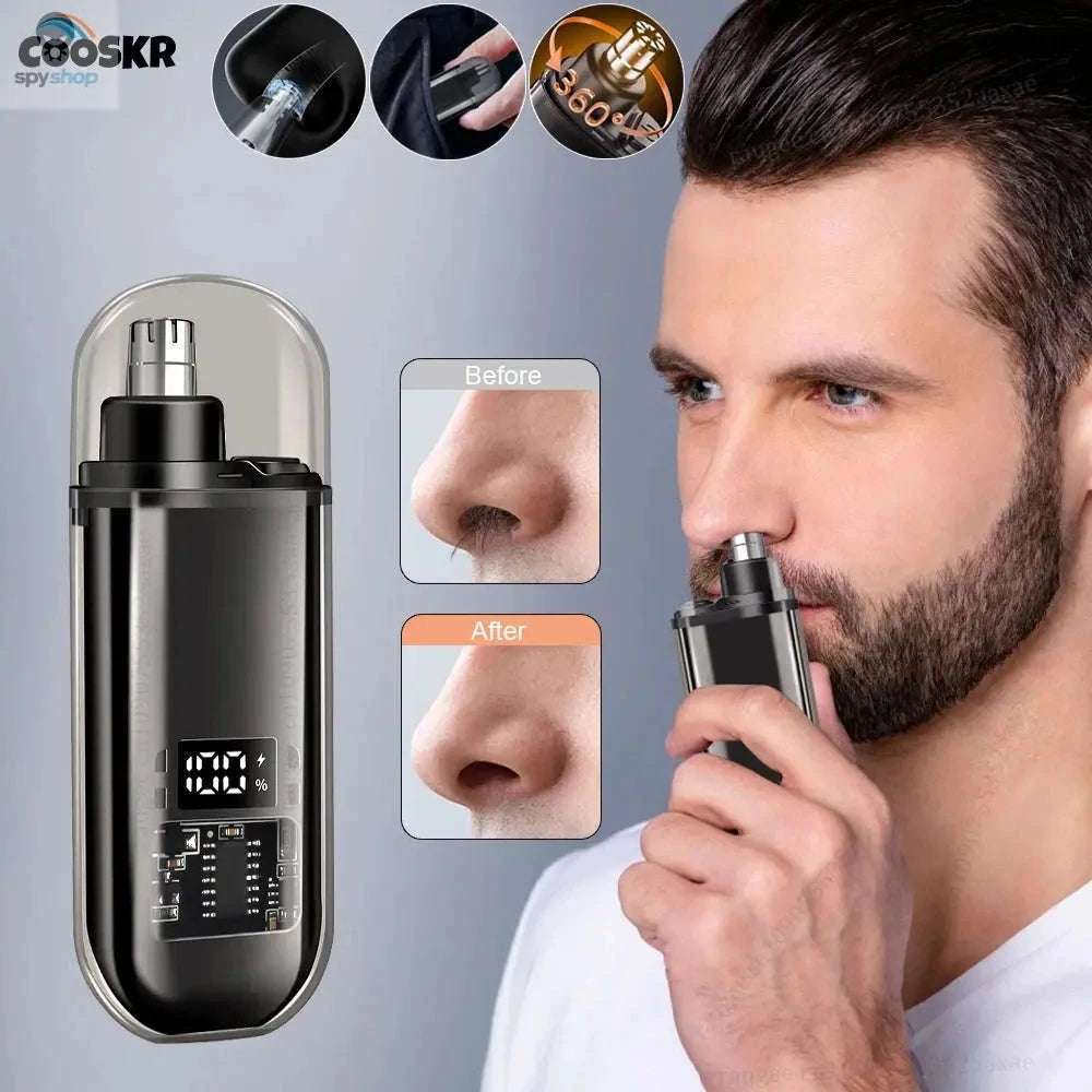 Nose Hair Trimmer Portable Rechargeable Groomer-Orange / CHINA