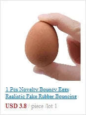 Novelty Bouncy Egg Rubber Toy – Realistic Farm Hatching Egg-Default Title
