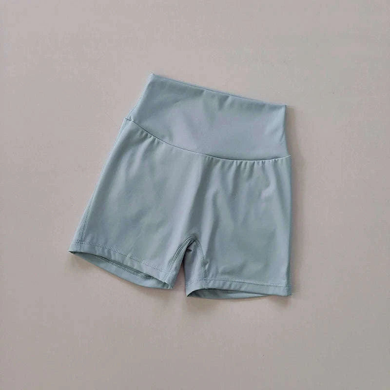 Nude High Waist Seamless Fitness Shorts with Pockets-Ivory / S