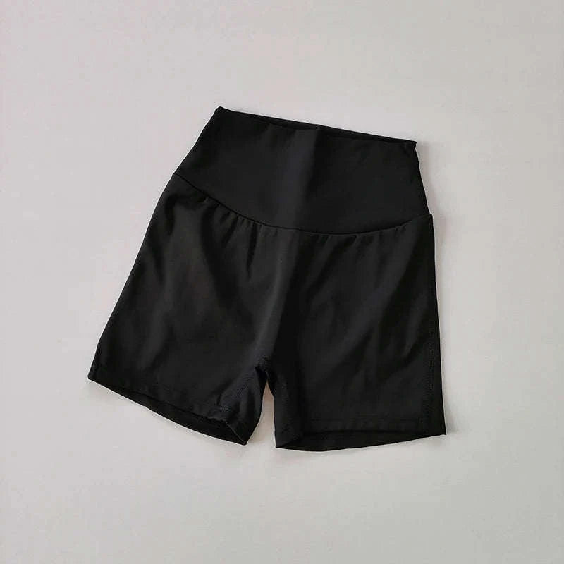 Nude High Waist Seamless Fitness Shorts with Pockets-Ivory / S
