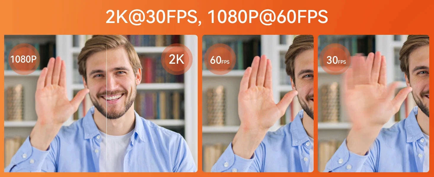 Nuroum 2K QHD Webcam 1440P/60FPS with Noise-Canceling Mics-2K Webcam / United States