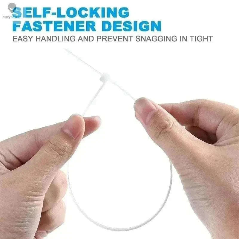 Nylon Self-Locking Cable Ties for Clean, Secure Cable Management-White(4x200mm) / 200pcs