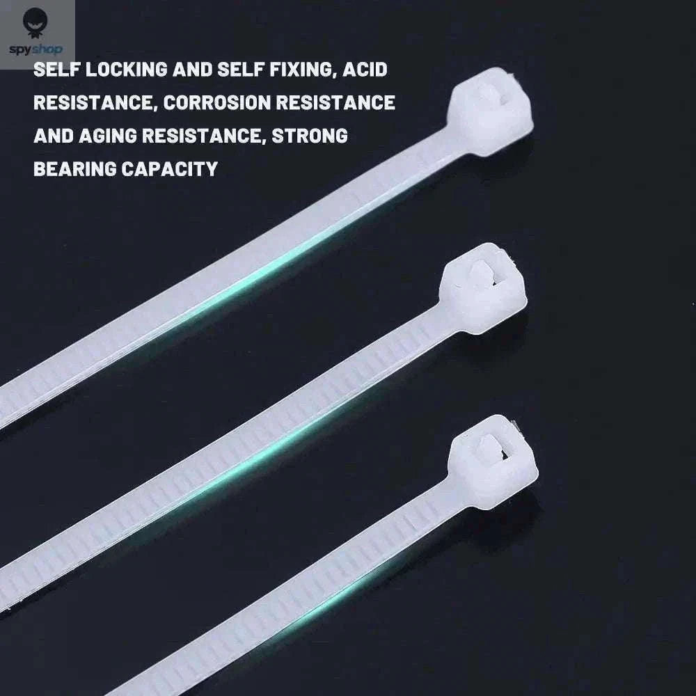 Nylon Self-Locking Cable Ties for Clean, Secure Cable Management-White(4x200mm) / 200pcs
