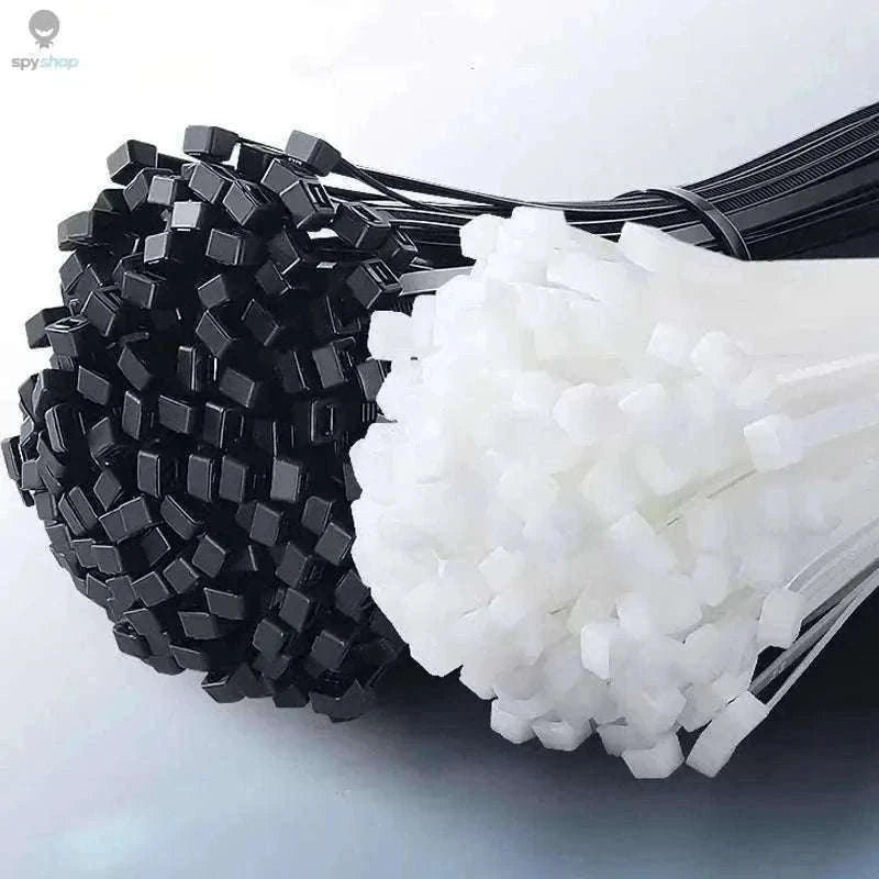 Nylon Self-Locking Cable Ties for Clean, Secure Cable Management-White(4x200mm) / 200pcs