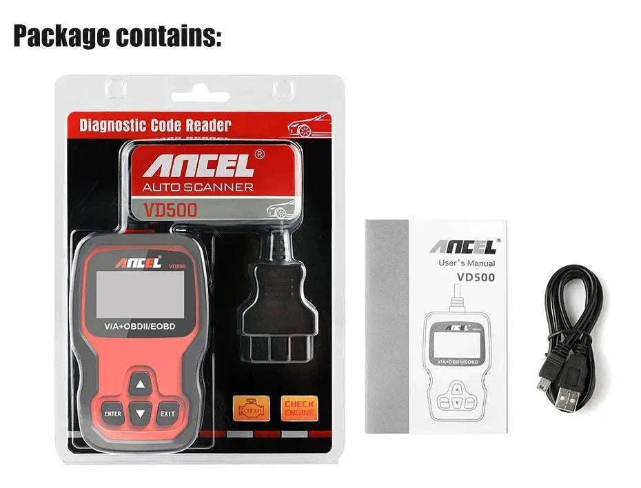 OBD2 Diagnostic Scanner Full System Scan Tool-Red