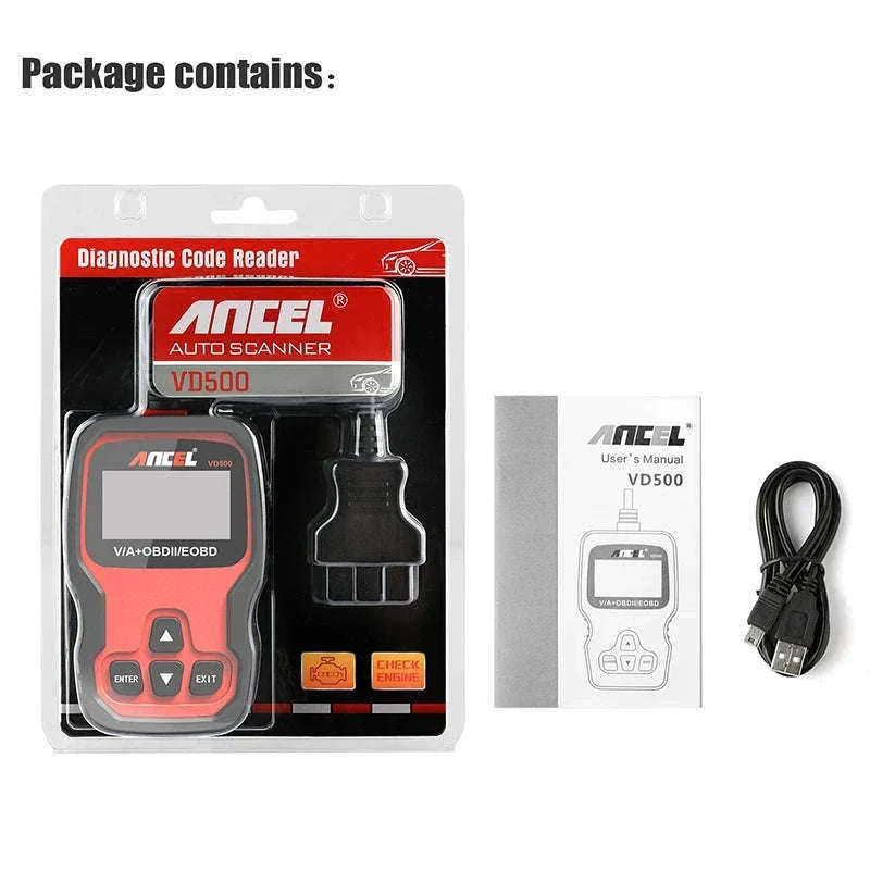 OBD2 Diagnostic Scanner Full System Scan Tool-Red