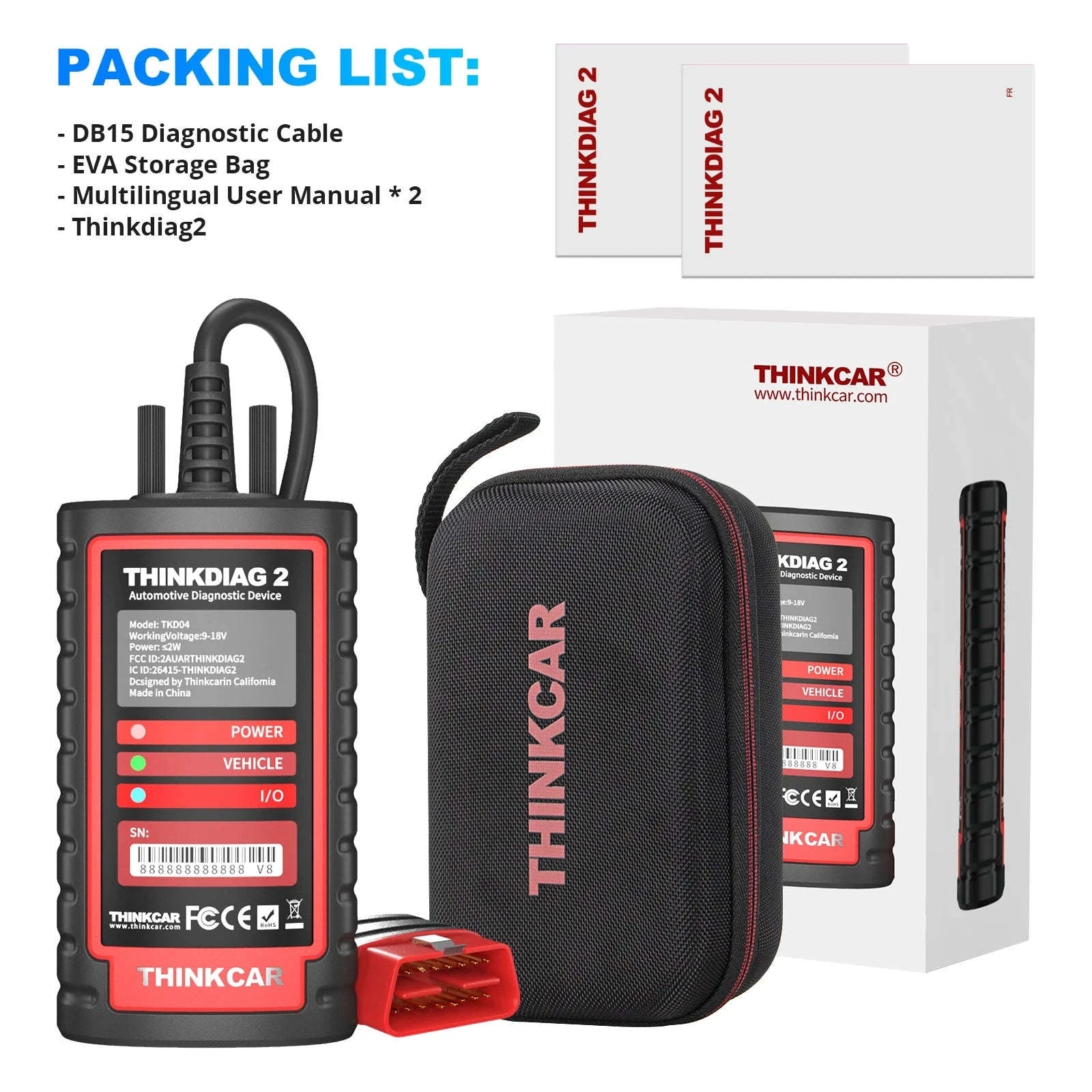 OBD2 Diagnostic Scanner with ECU Coding and Active Test-EDIAG PLUS / United States