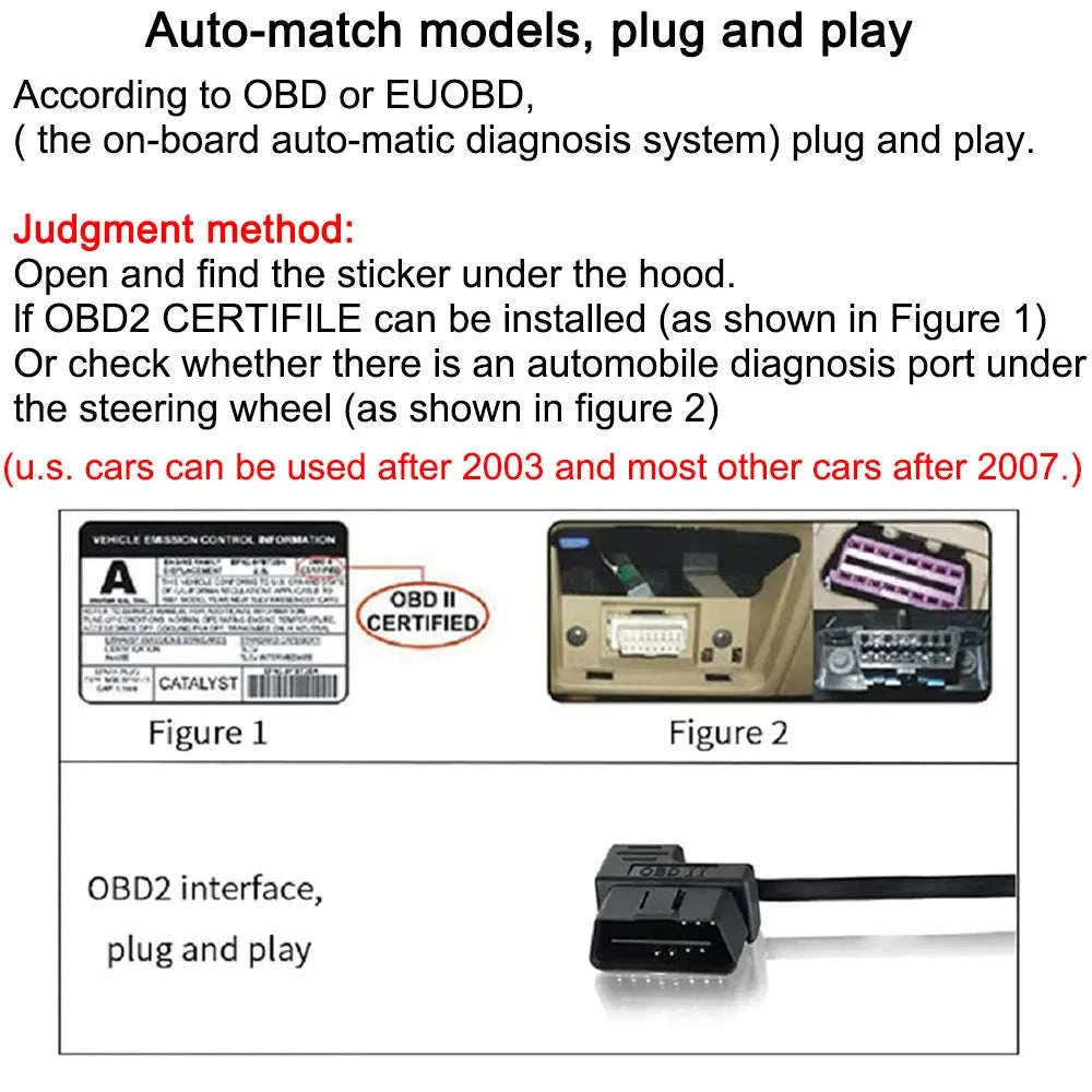 OBD2 Head Up Display Digital Speedometer with Overspeed Alarm-Default Title