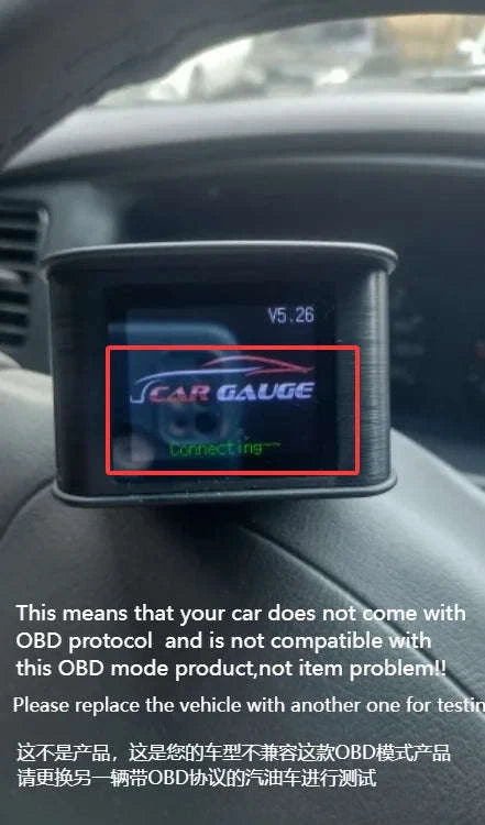 OBD2 Head Up Display Digital Speedometer with Overspeed Alarm-Default Title