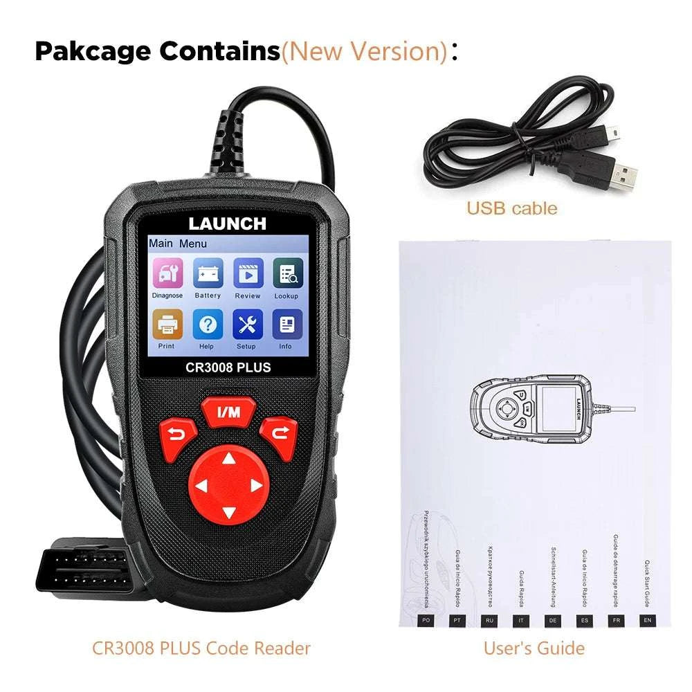 OBD2 Scanner Code Reader with Engine Diagnostics & Battery Test-United States