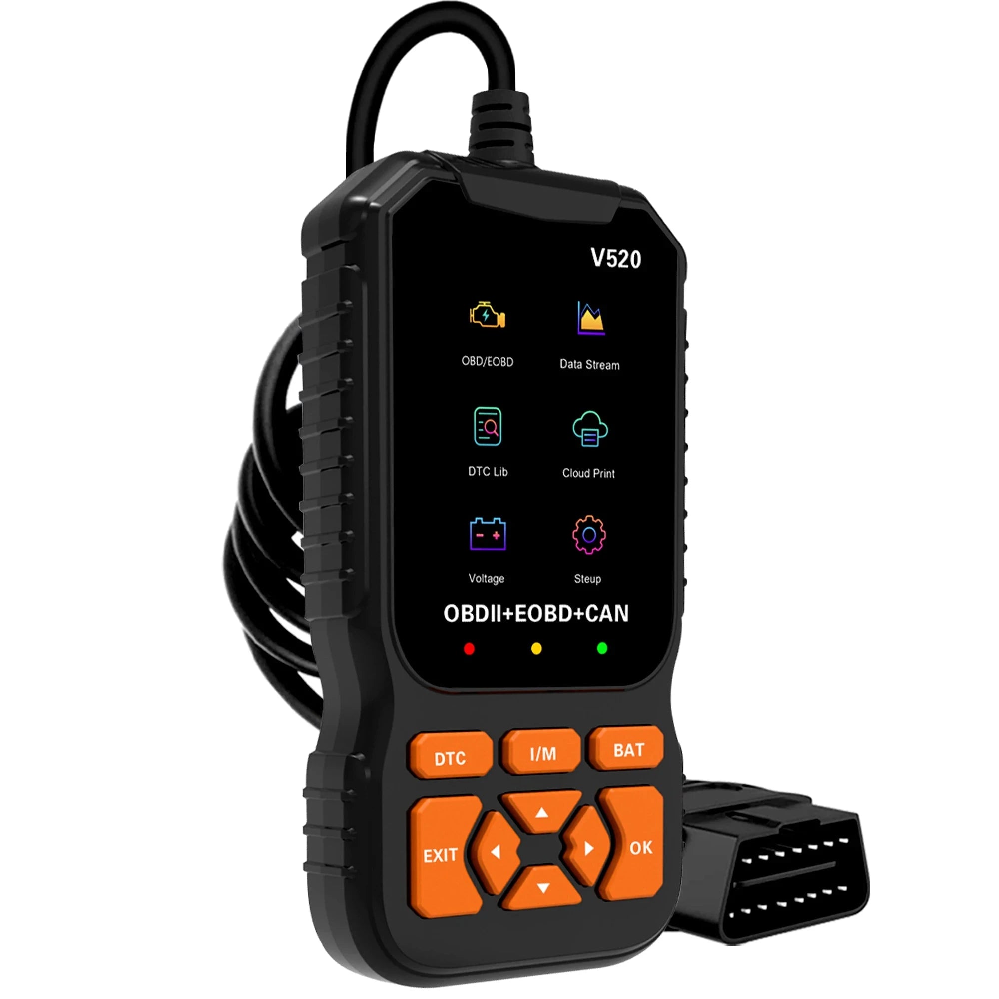 OBD2 Scanner Diagnostic Tool Check Engine Code Reader-orange / United States