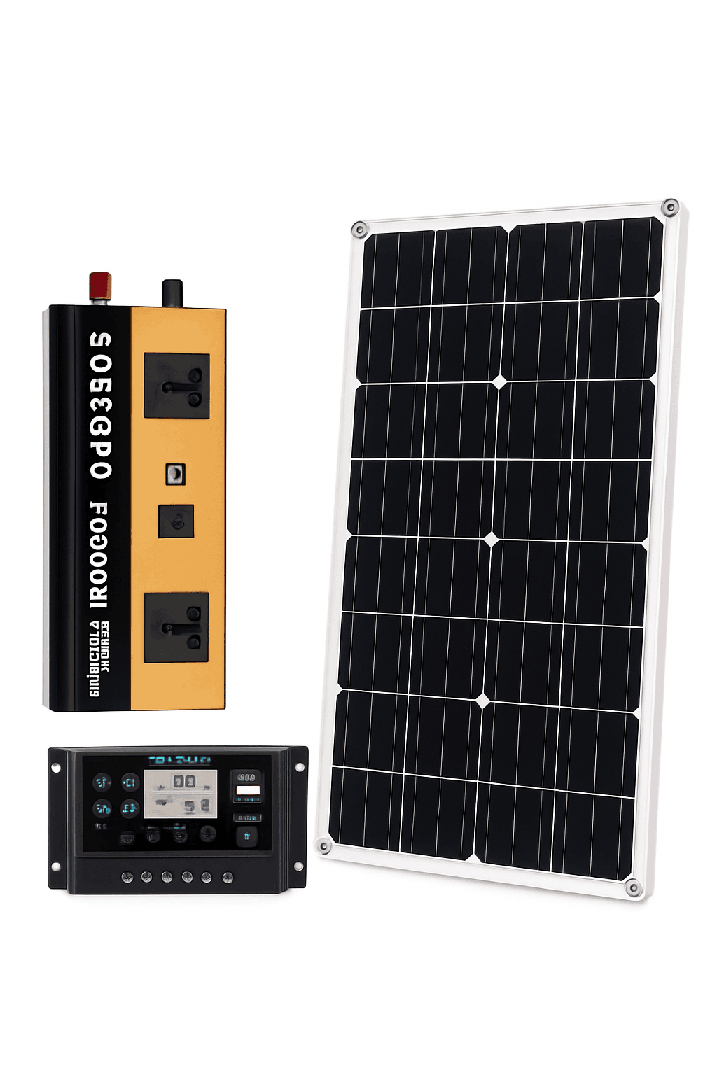Off-Grid Solar Power Kit with 500W Panel, 100A Controller & Inverter-110V  Solar kit